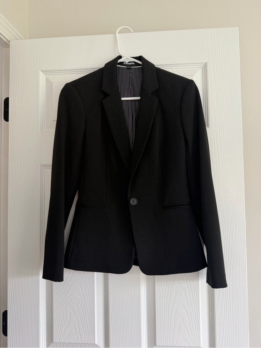 Express Black Women's Blazer with Pinstripe Lining